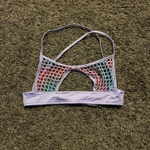 iHeartRaves Pastel Mesh Bikini Top